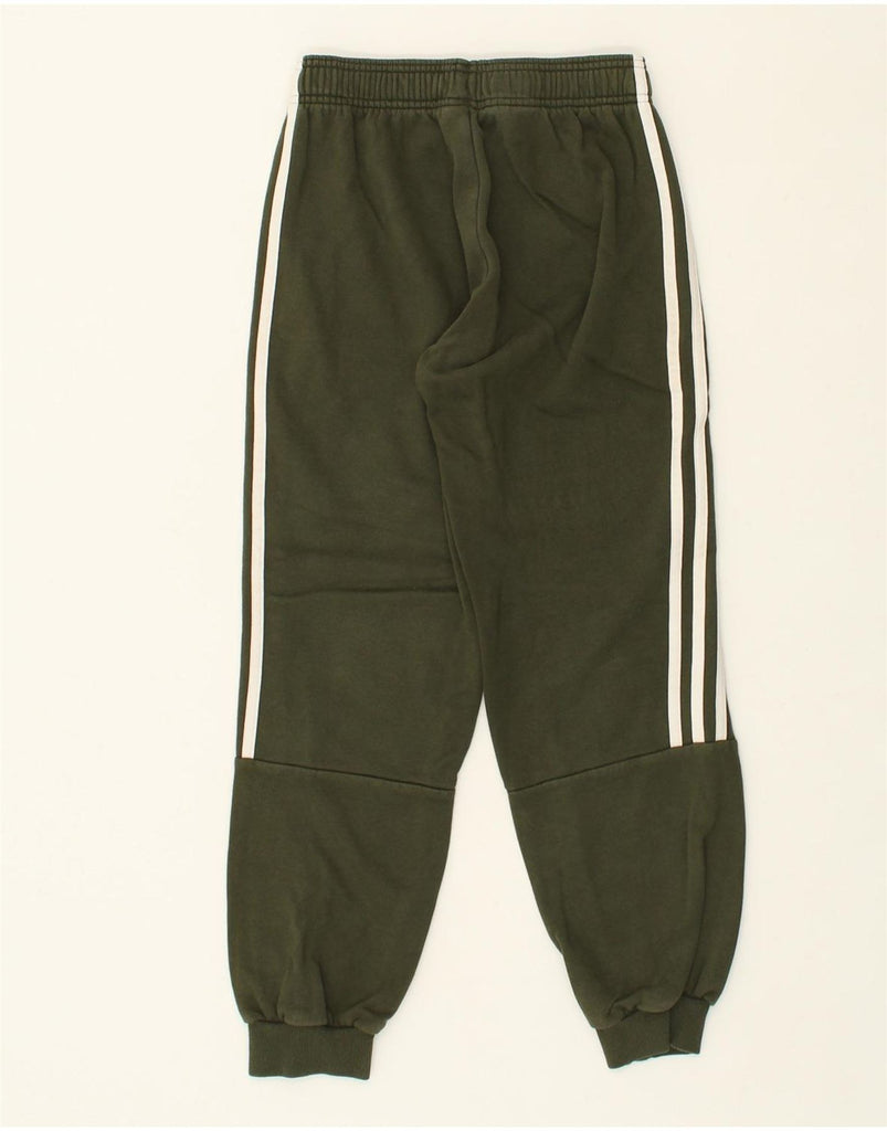 ADIDAS Boys Tracksuit Trousers Joggers 11-12 Years Green Cotton | Vintage Adidas | Thrift | Second-Hand Adidas | Used Clothing | Messina Hembry 