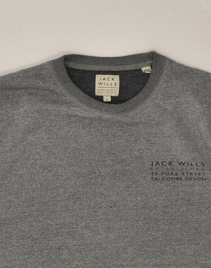 JACK WILLS Mens Sweatshirt Jumper Medium Grey Cotton | Vintage Jack Wills | Thrift | Second-Hand Jack Wills | Used Clothing | Messina Hembry 