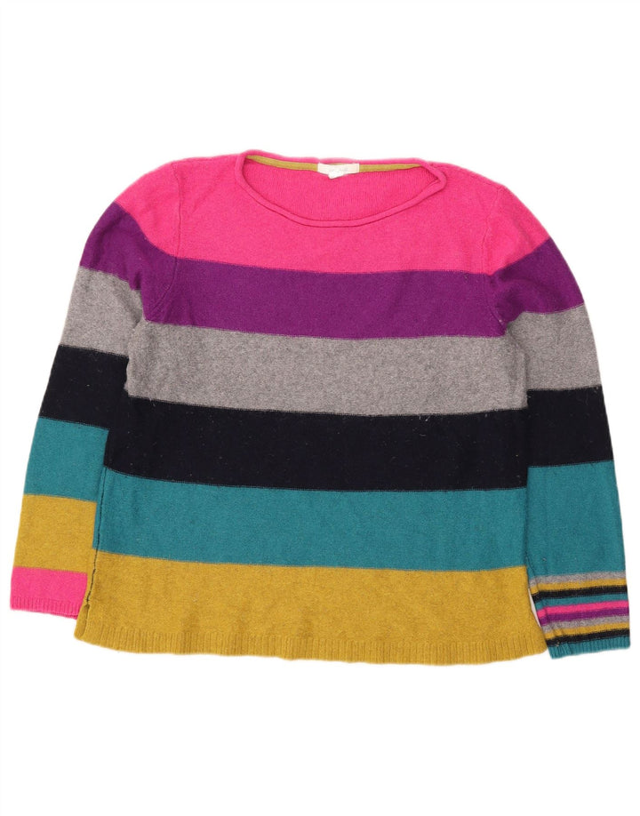 White Stuff Womens Boat Neck Jumper Sweater UK 16 Large Multicoloured