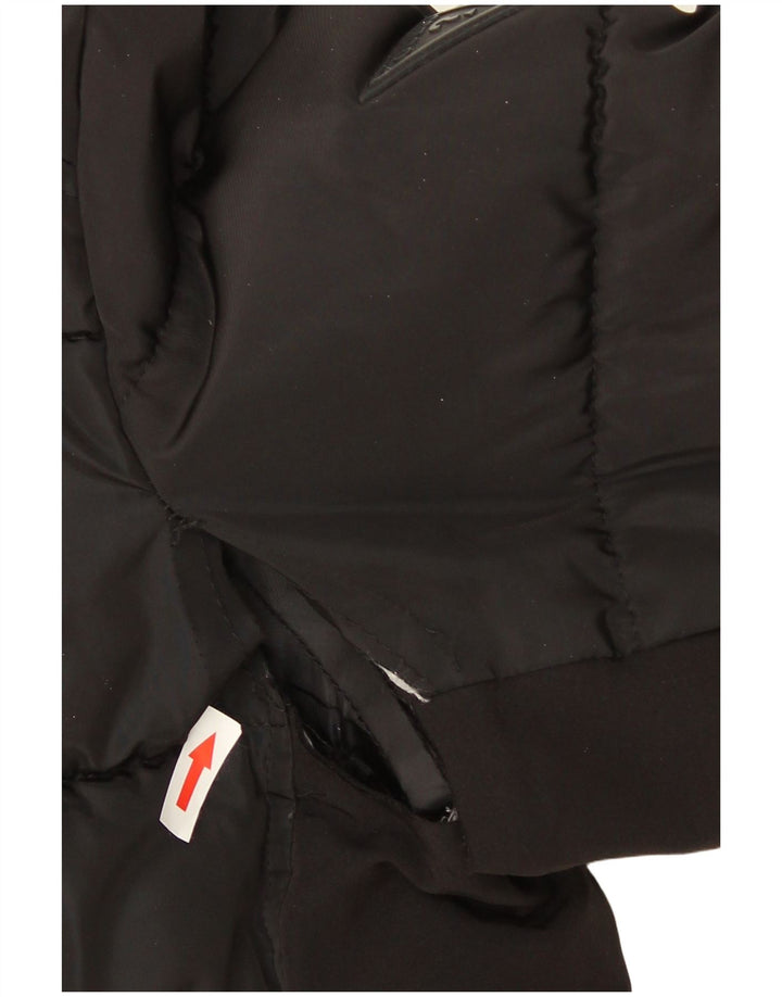 Guess Mens Hooded Padded Jacket UK 42 XL Black Polyester