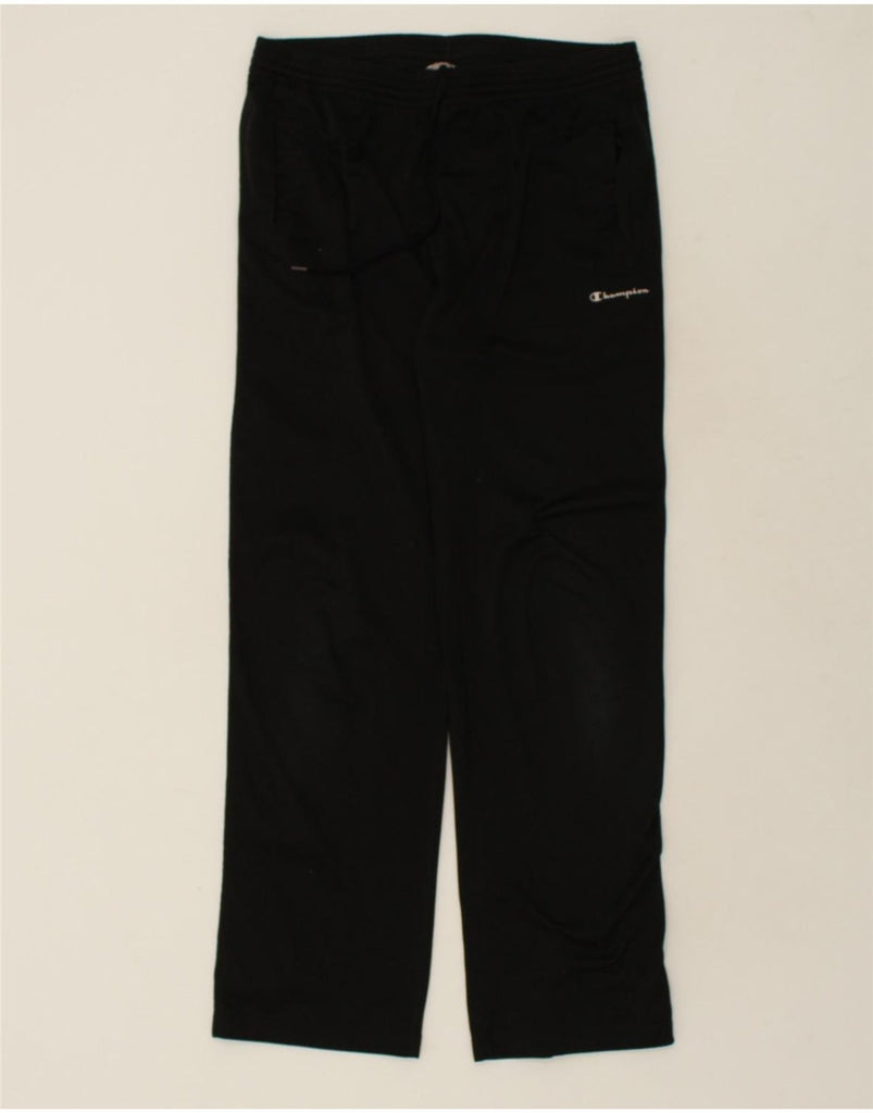 CHAMPION Womens Tracksuit Trousers UK 12 Medium Black Polyester | Vintage Champion | Thrift | Second-Hand Champion | Used Clothing | Messina Hembry 