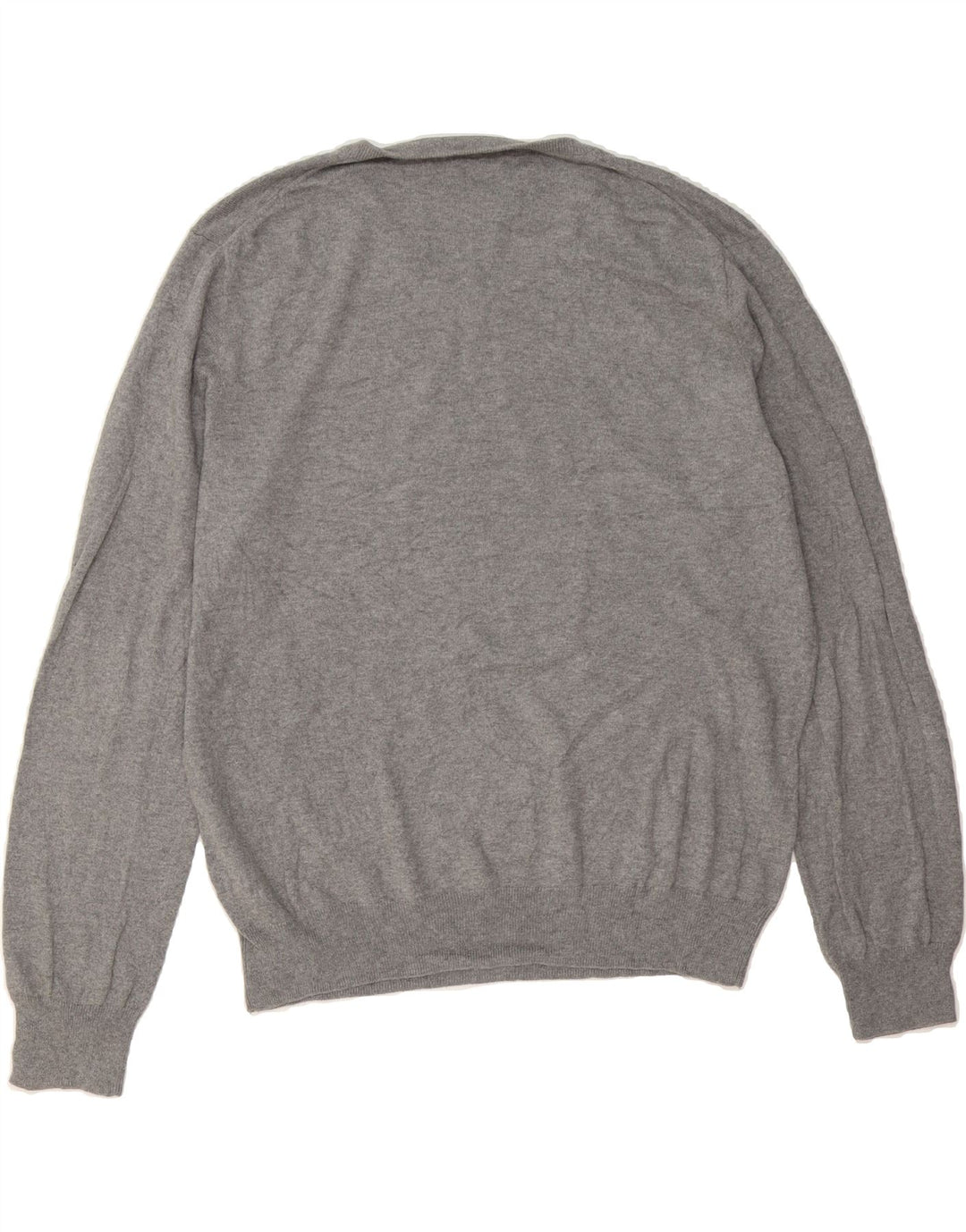 J. CREW Mens V-Neck Jumper Sweater XL Grey Cotton Vintage J. Crew and Second-Hand J. Crew from Messina Hembry 