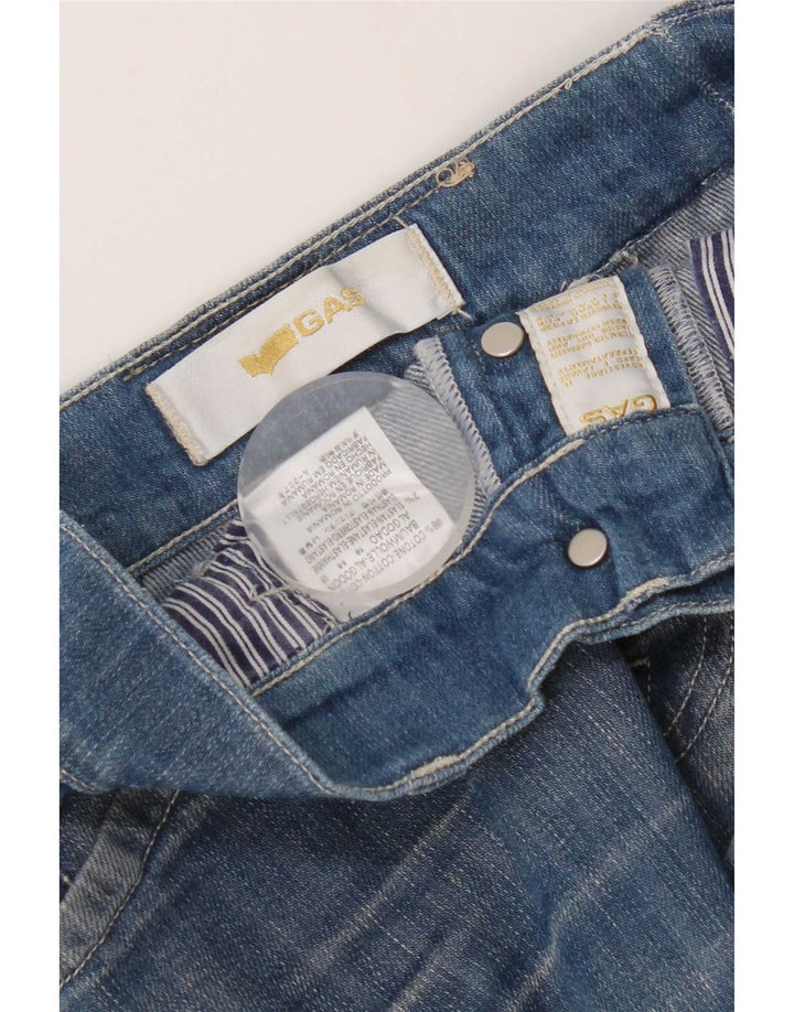 Gas Womens Straight Jeans W32 L32 Blue Cotton
