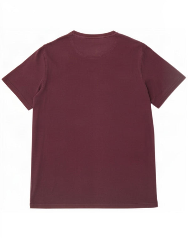 Lyle & Scott Mens T-Shirt Top Large Maroon Cotton