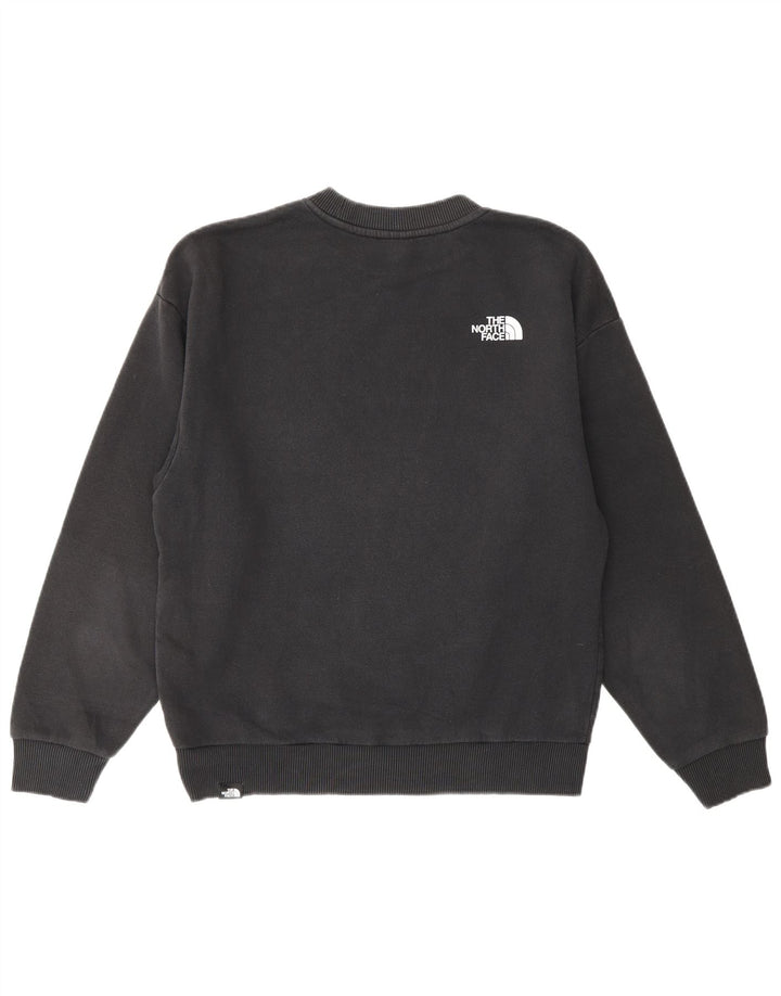 THE NORTH FACE Womens Graphic Sweatshirt Jumper UK 14 Medium Black Cotton
