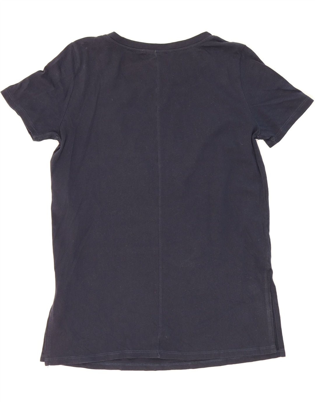 MAX & CO. Womens Graphic T-Shirt Top UK 12 Medium Navy Blue Vintage Max & Co. and Second-Hand Max & Co. from Messina Hembry 