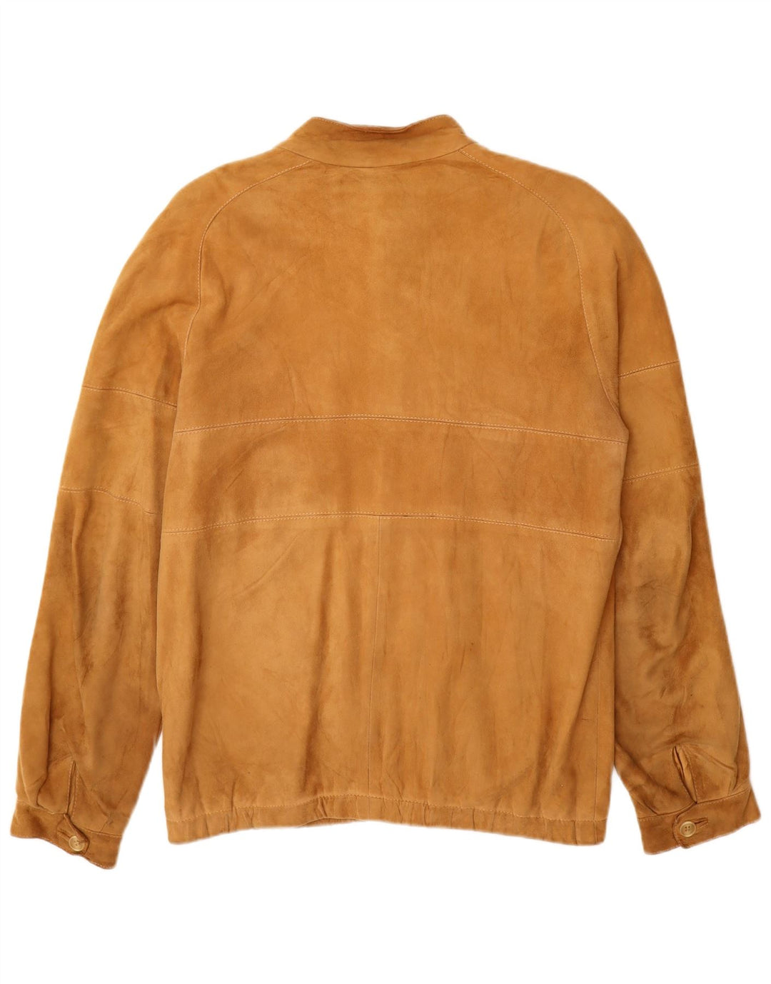 Vintage Mens Suede Bomber Jacket UK 38 Medium Brown
