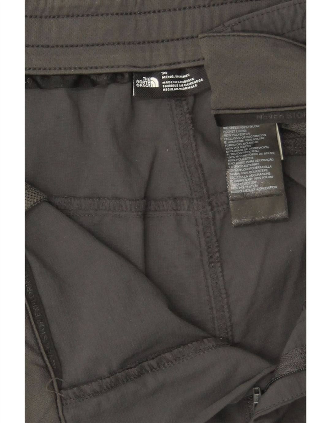 The North Face Mens Chino Shorts W38 XL Grey Polyester