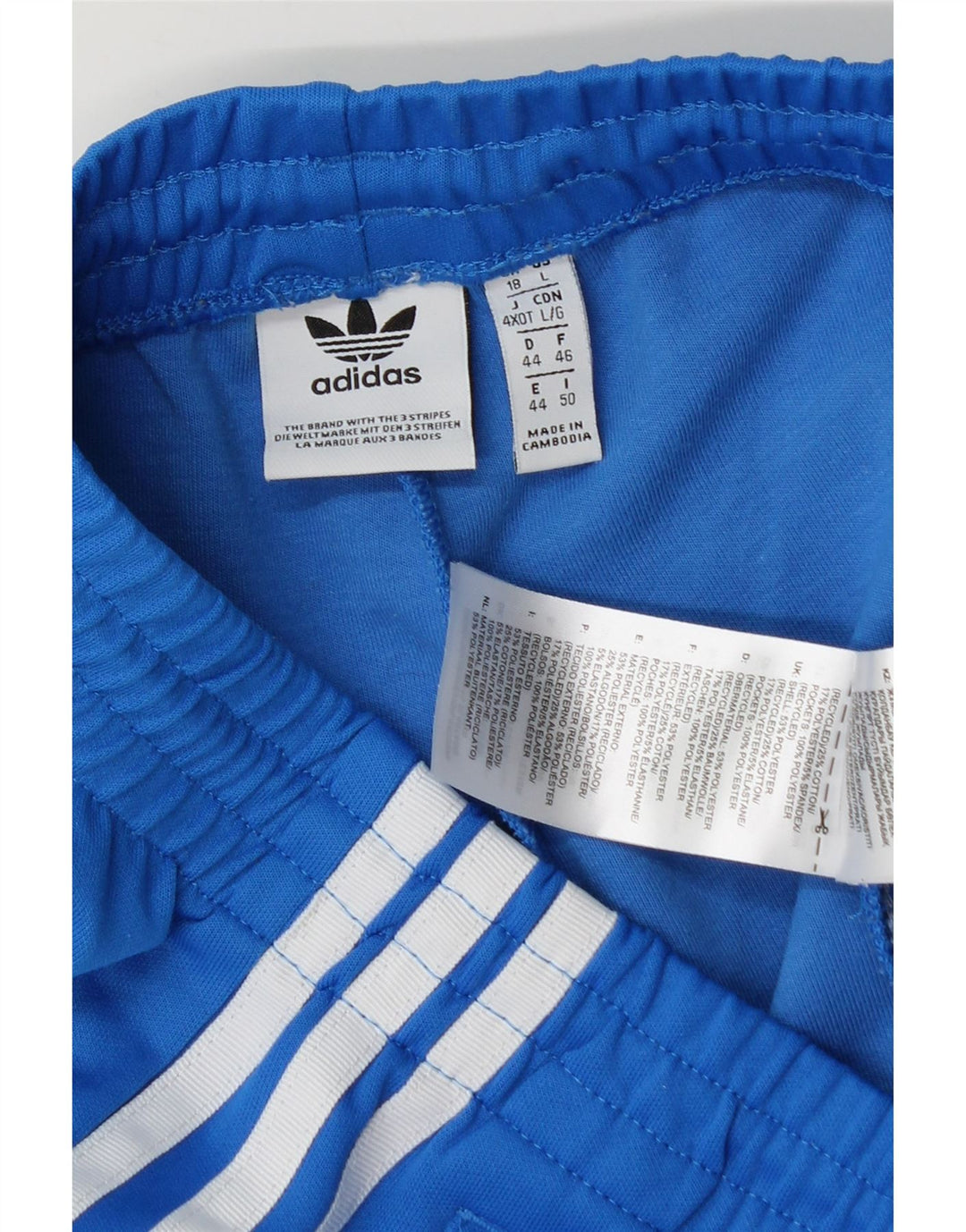 Adidas Womens Tracksuit Trousers UK 18 XL Blue Polyester