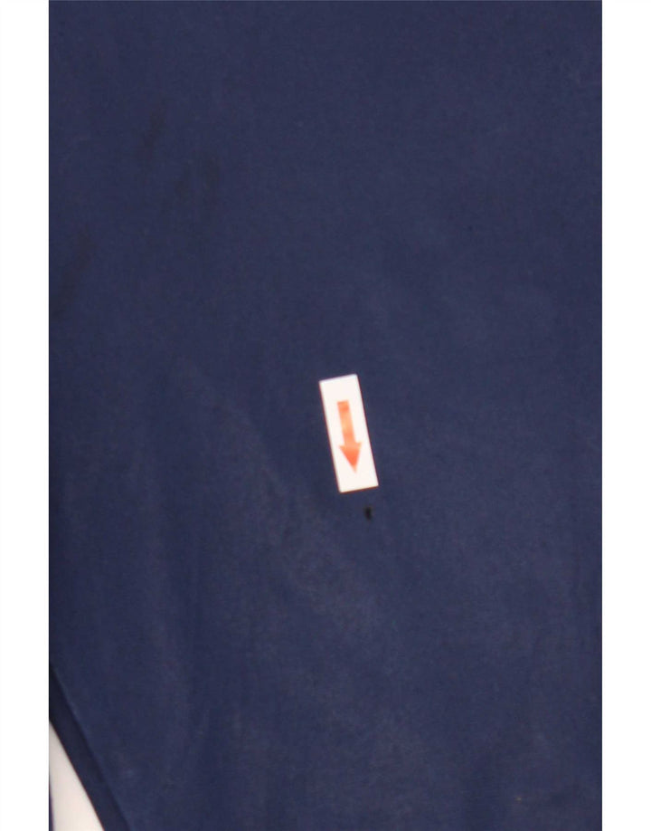 Asics Mens Graphic Tracksuit Top Jacket Large Navy Blue Colourblock