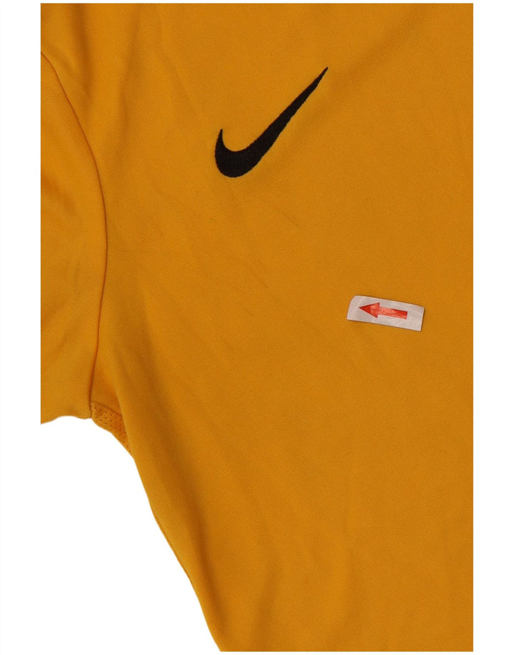 Nike Boys Dri Fit T-Shirt Top 12-13 Years Large Yellow Polyester