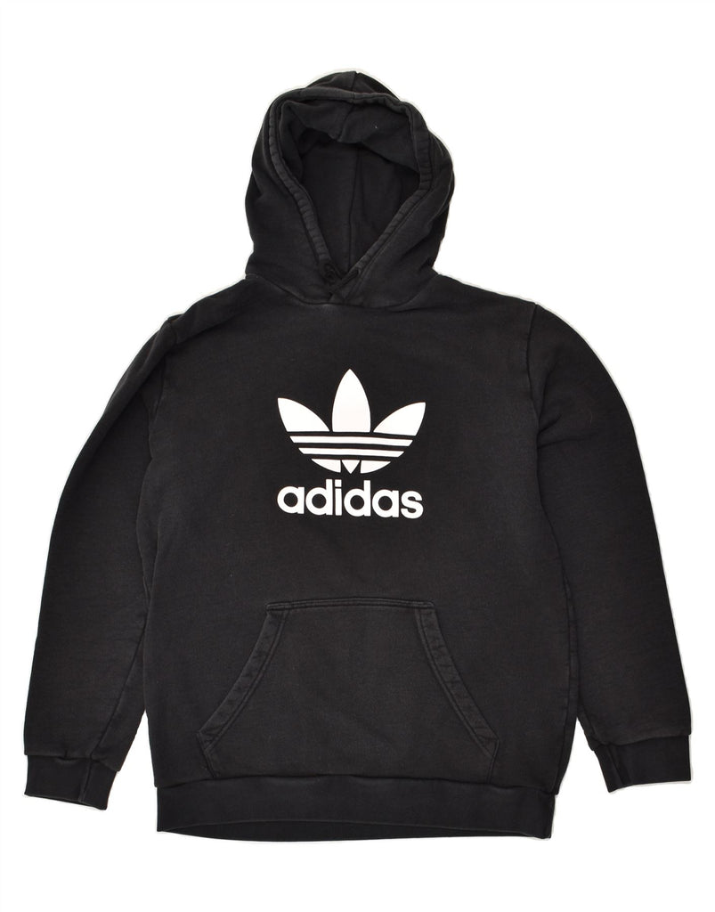 ADIDAS Mens Graphic Hoodie Jumper Medium Black Cotton | Vintage Adidas | Thrift | Second-Hand Adidas | Used Clothing | Messina Hembry 