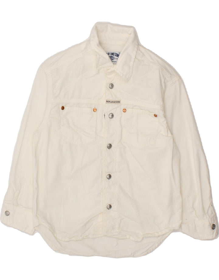 REPLAY Boys Shirt 6-7 Years White Cotton Vintage Replay and Second-Hand Replay from Messina Hembry 