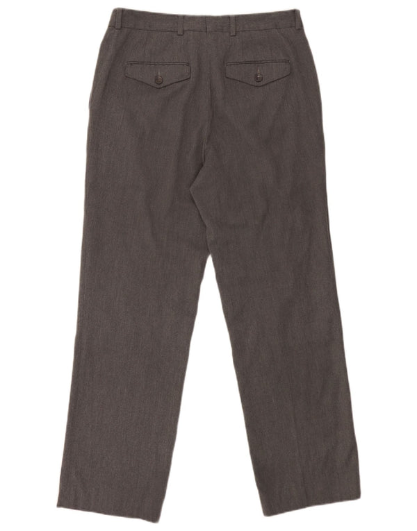Zara Mens Straight Chino Trousers EU 40 Medium W31 L29 Grey Polyester