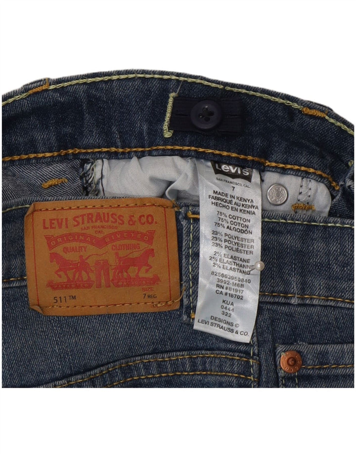 Levi's Boys 511 Slim Jeans 6-7 Years W22 L22 Blue Cotton