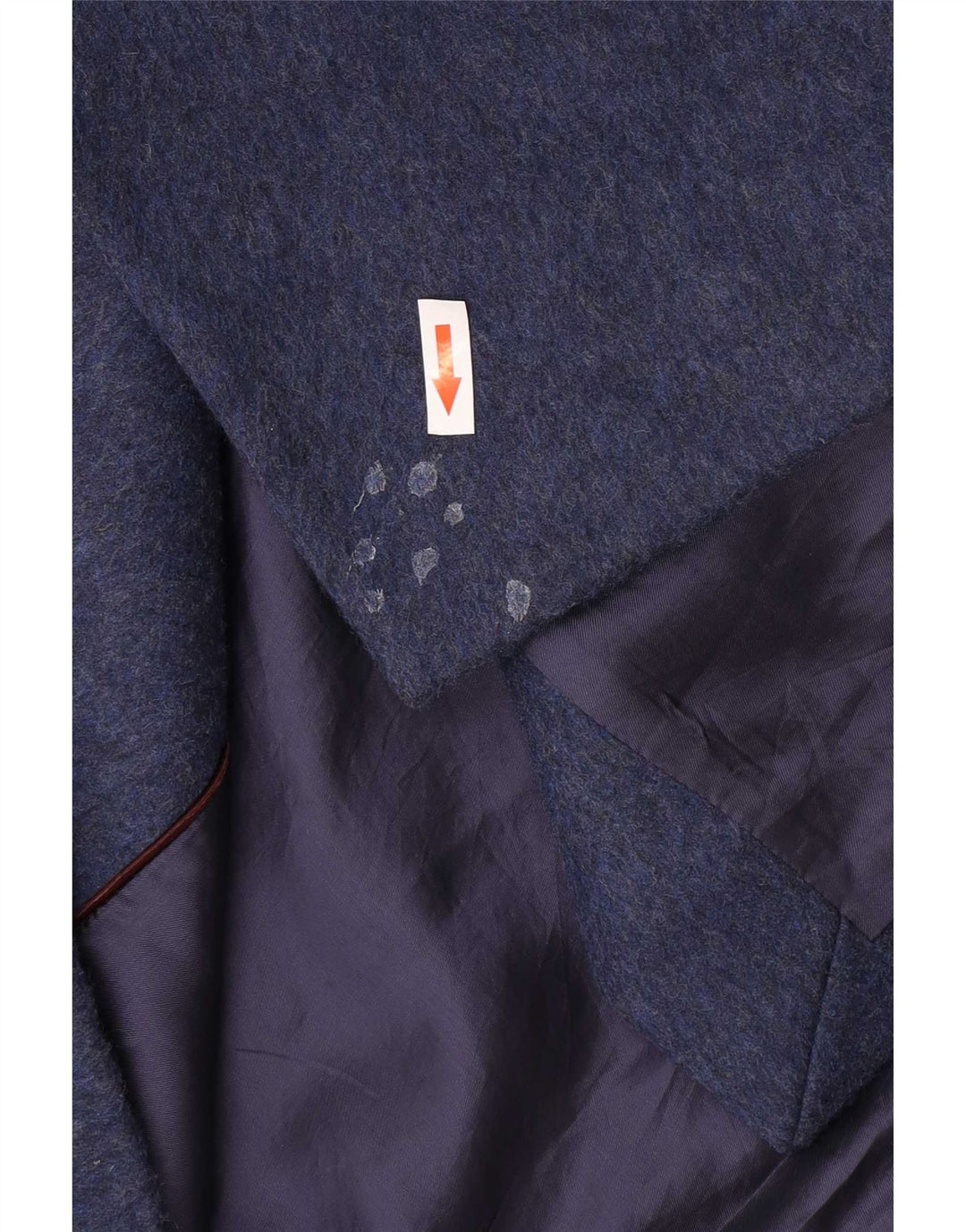 Jigsaw Womens Double Breasted Coat UK 10 Small Navy Blue Wool