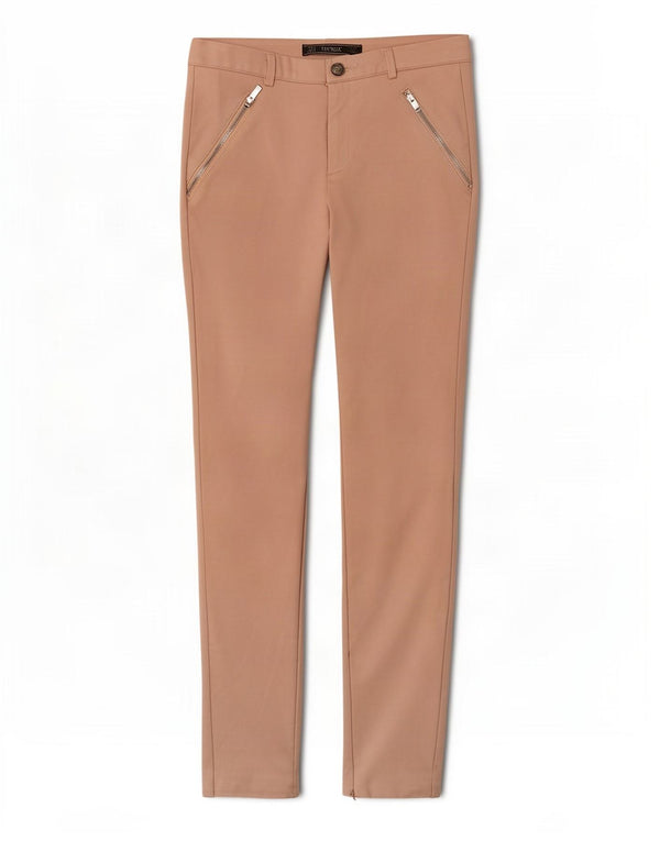 Zara Womens Skinny Chino Trousers Medium W28 L26 Pink Viscose