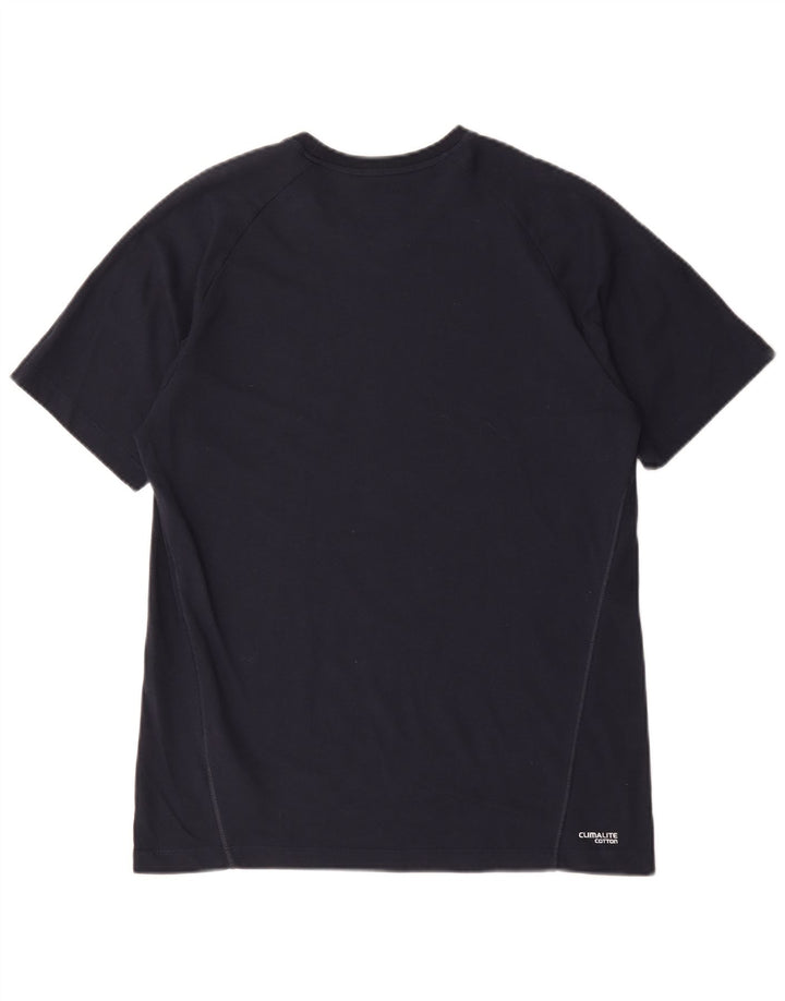 Adidas Mens Clima 365 T-Shirt Top Medium Navy Blue Cotton