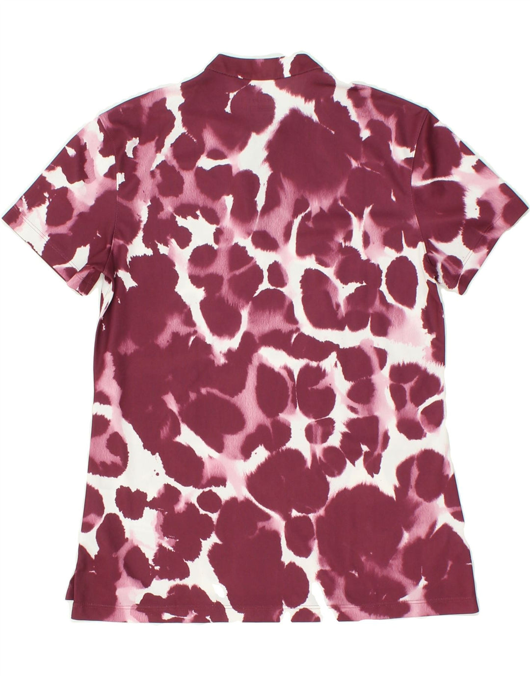 NIKE Womens Dri Fit Standard Fit T-Shirt Top UK 8 Small Maroon Tie Dye | Vintage Nike | Thrift | Second-Hand Nike | Used Clothing | Messina Hembry 