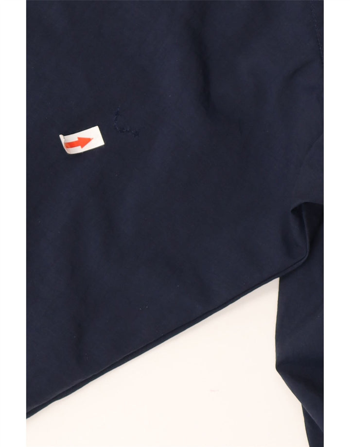 TIMBERLAND Mens Hooded Rain Jacket UK 42 XL Navy Blue Nylon