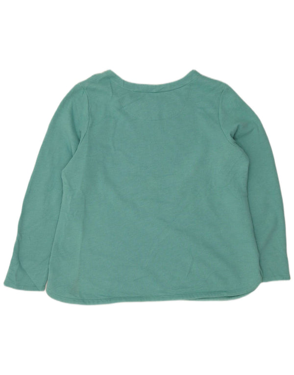 IZOD Womens Oversized Sweatshirt Jumper UK 18 XL Turquoise Cotton