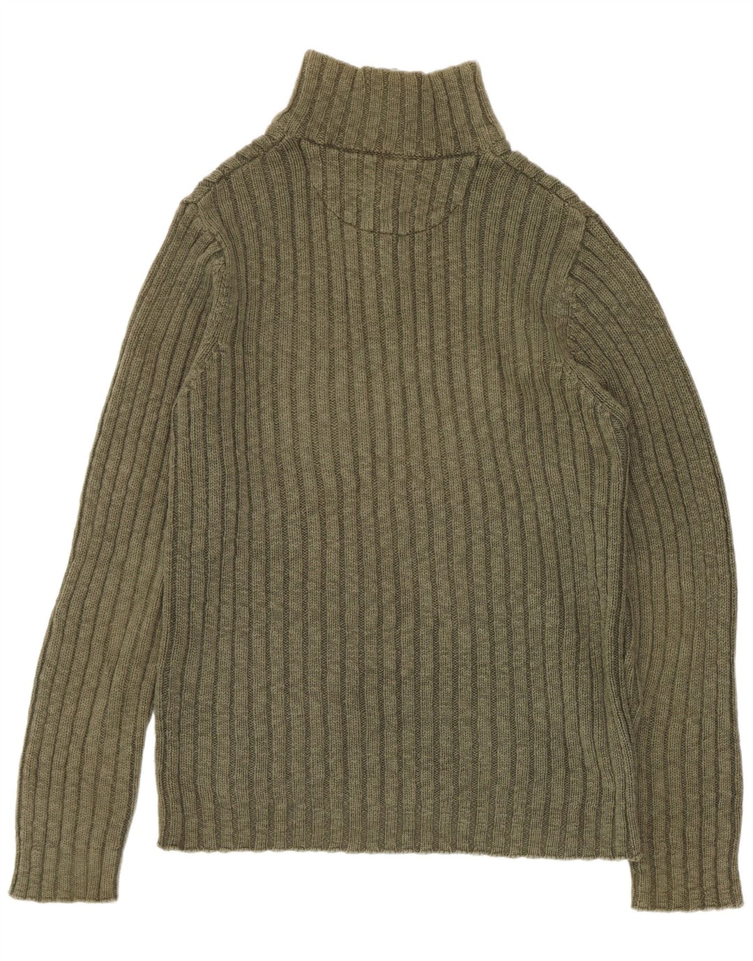 Marlboro Classics Mens Zip Neck Jumper Sweater Large Khaki Cotton