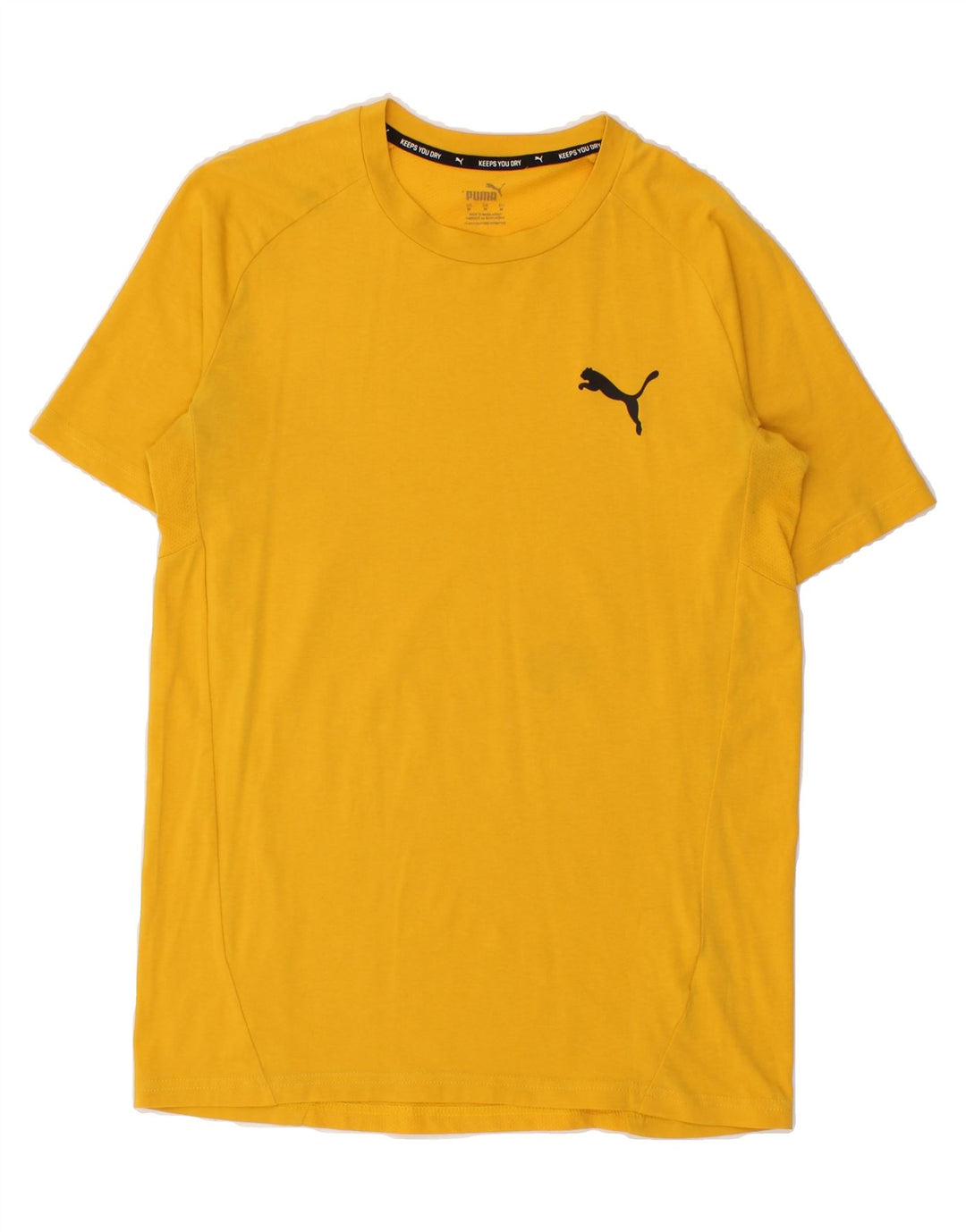 PUMA Mens T-Shirt Top Medium Yellow Vintage Puma and Second-Hand Puma from Messina Hembry 