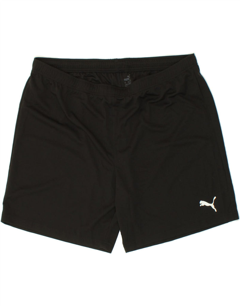 PUMA Mens Sport Shorts 3XL Black Polyester | Vintage Puma | Thrift | Second-Hand Puma | Used Clothing | Messina Hembry 