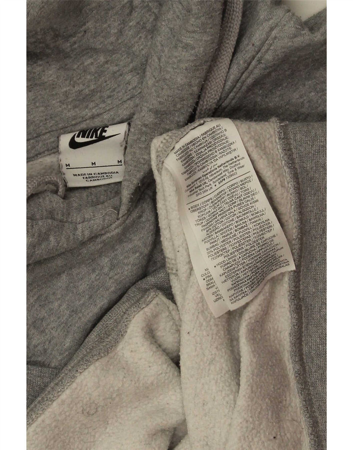 Nike Mens Hoodie Jumper Medium Grey Flecked Cotton