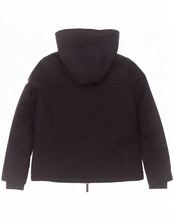 Superdry Womens Windparka Hooded Windbreaker Jacket UK 14 Medium Navy Blue