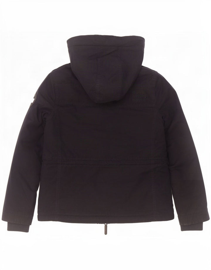 Superdry Womens Windparka Hooded Windbreaker Jacket UK 14 Medium Navy Blue