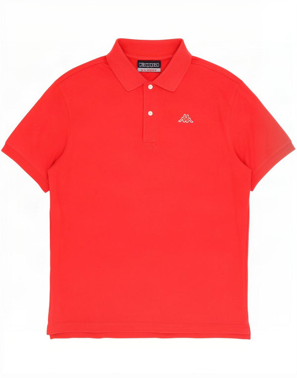Kappa Mens Polo Shirt XL Red Cotton