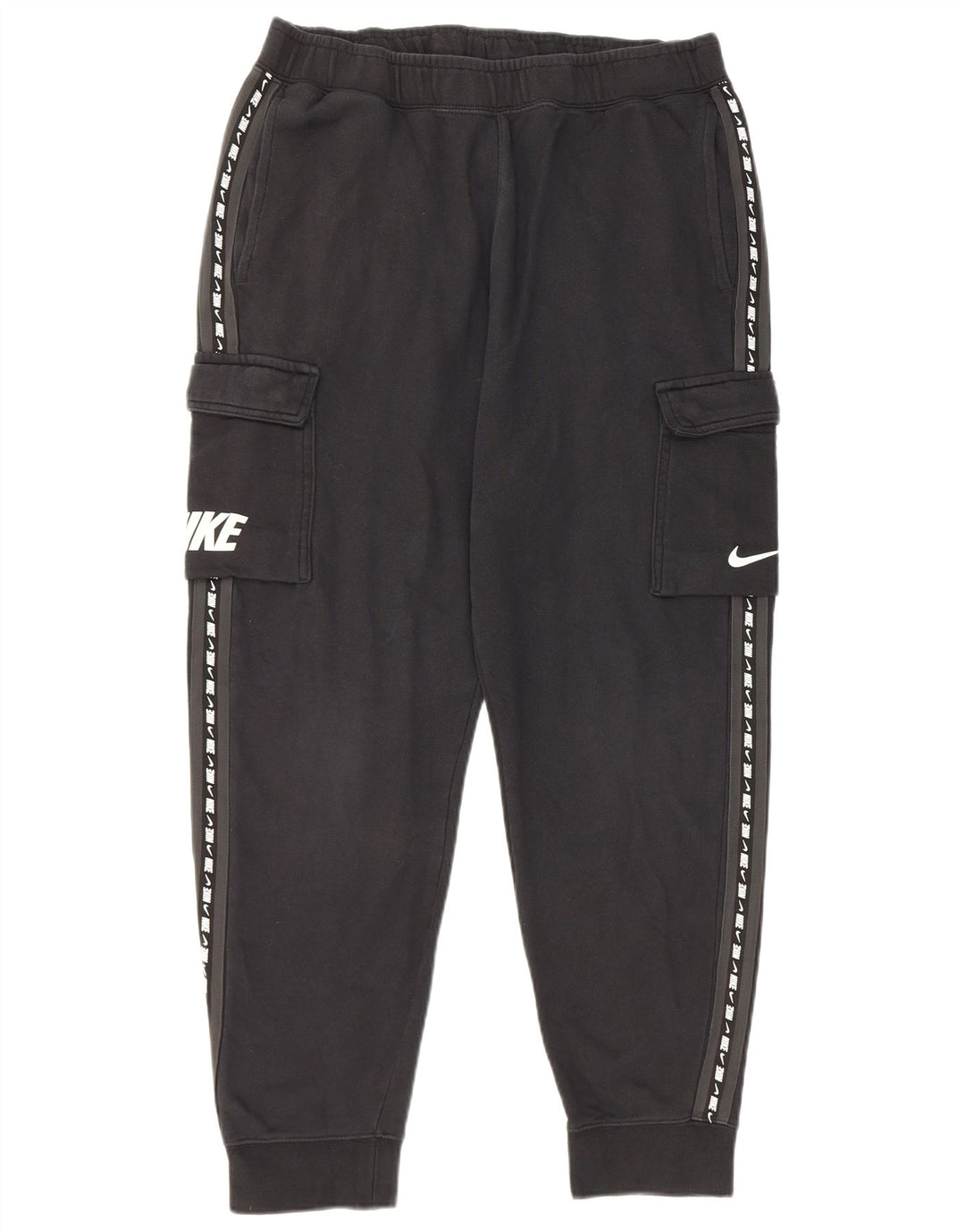 Nike Mens Graphic Cargo Tracksuit Trousers Joggers Medium  Black Cotton