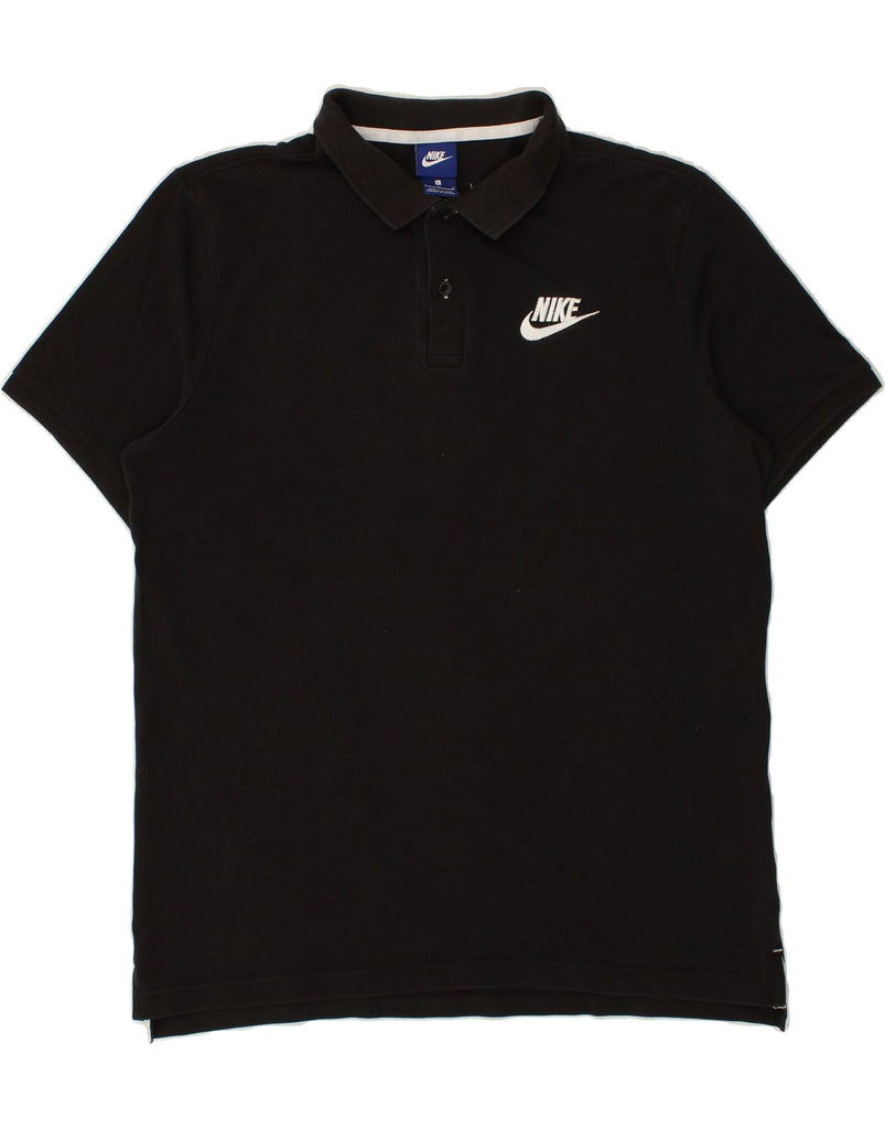 NIKE Mens Polo Shirt Large Black Cotton | Vintage Nike | Thrift | Second-Hand Nike | Used Clothing | Messina Hembry 