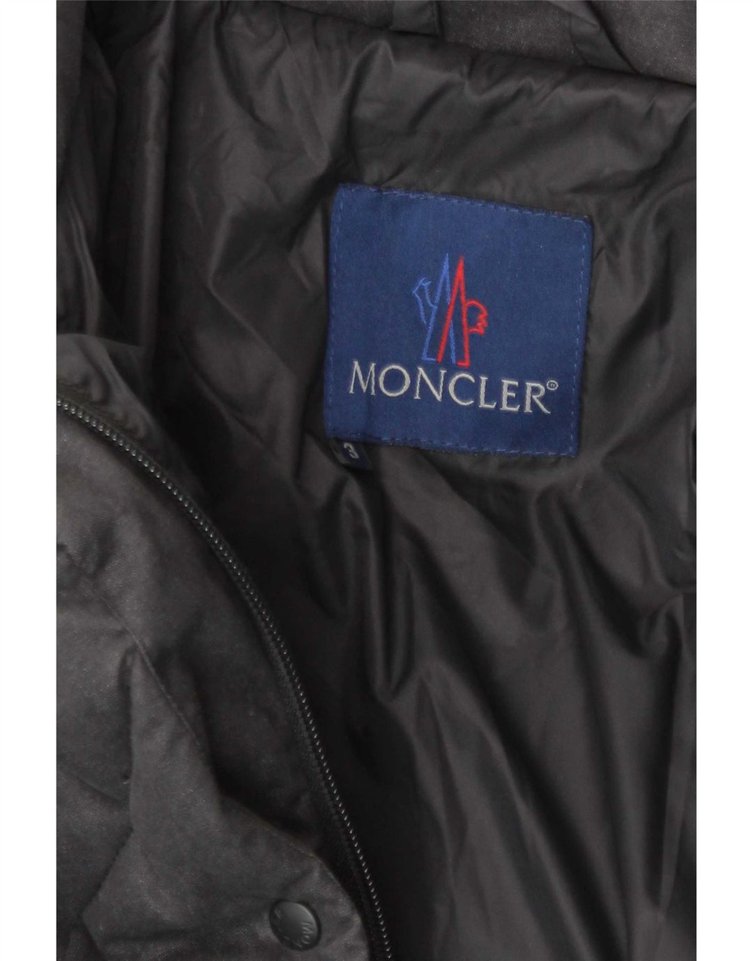 Moncler Womens Oversized Padded Coat Size 3 Medium Grey Cotton