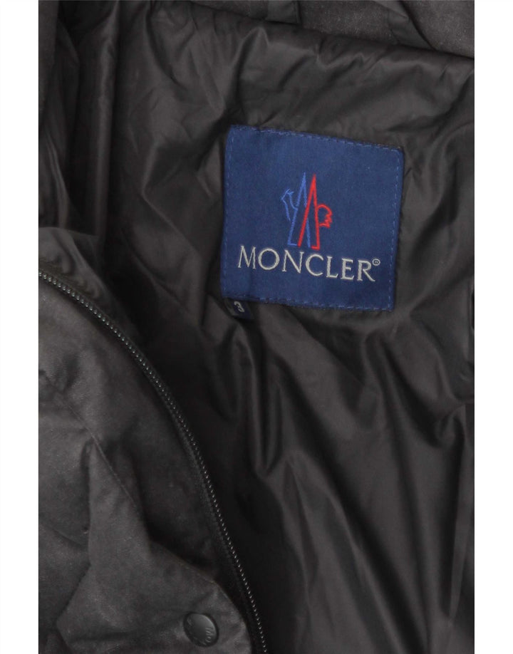 Moncler Womens Oversized Padded Coat Size 3 Medium Grey Cotton