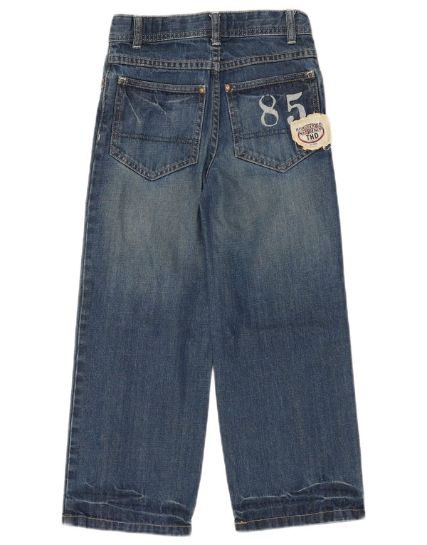 Tommy Hilfiger Girls Wide Leg Jeans 5-6 Years W24 L21 Blue Cotton