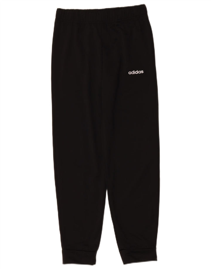 Adidas Boys Tracksuit Trousers Joggers 11-12 Years  Black Polyester