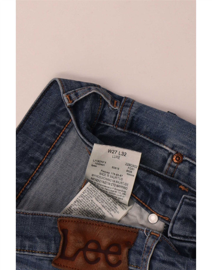 Lee Mens Luke Slim Jeans W27 L27 Blue Cotton