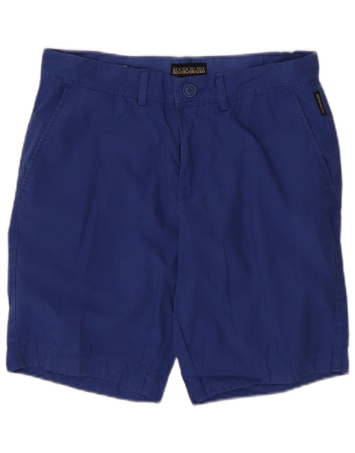 Napapijri Mens Chino Shorts W30 Medium Blue Cotton