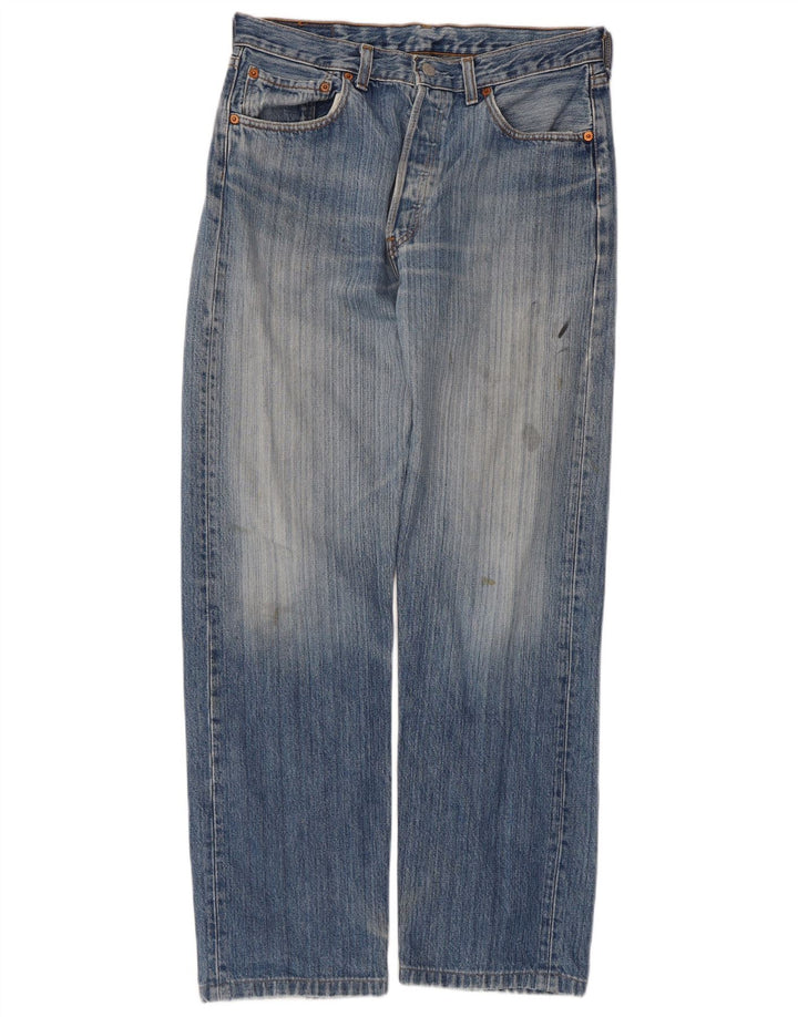 Levi's Mens 501 Straight Jeans W33 L29 Blue Cotton