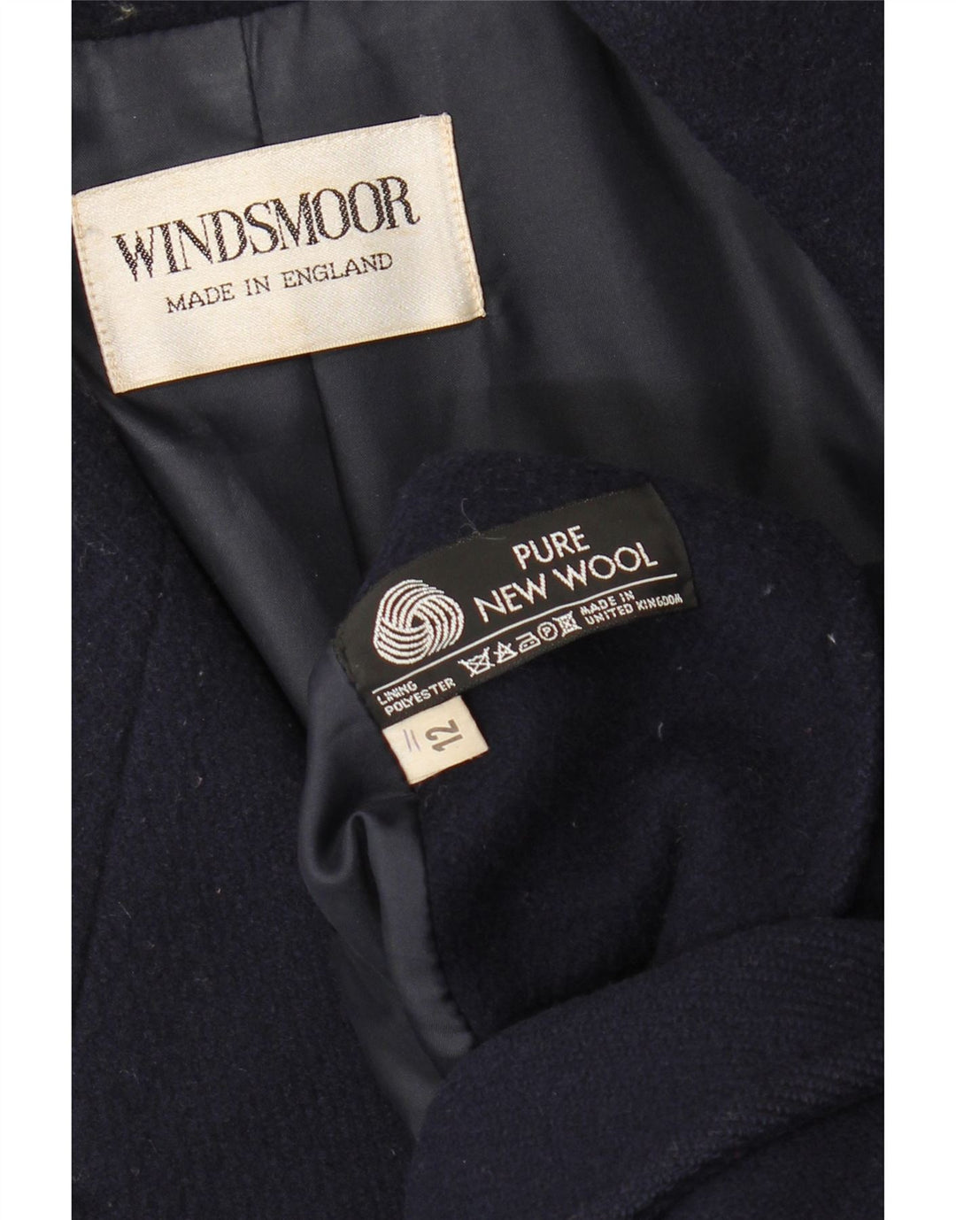 WINDSMOOR Womens Oversized Double Breasted Coat UK 12 Medium Navy Blue