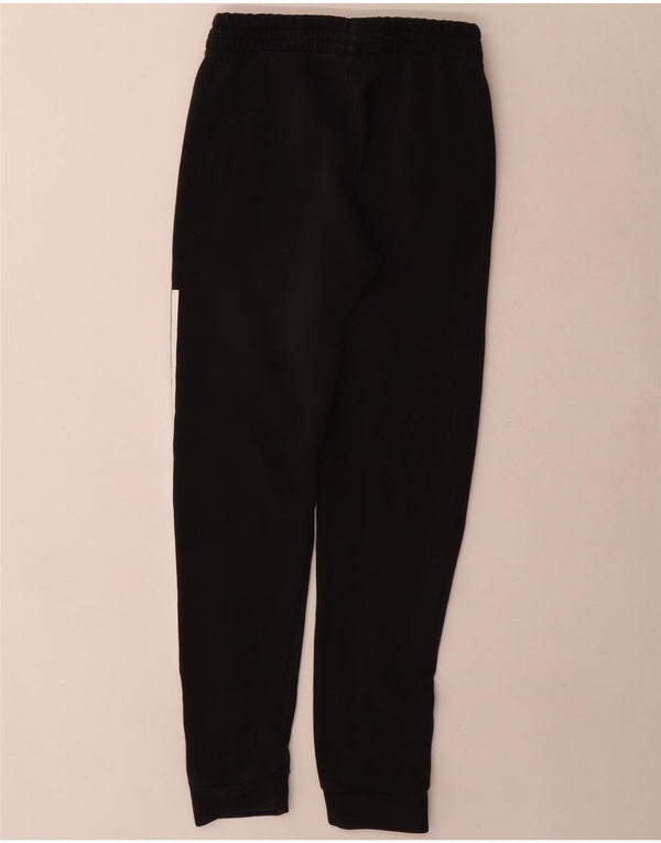 Adidas Boys Tracksuit Trousers Joggers 11-12 Years Black Colourblock