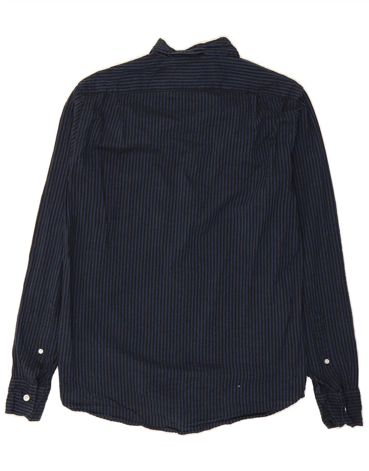 J. CREW Mens Shirt Small Navy Blue Pinstripe Cotton Vintage J. Crew and Second-Hand J. Crew from Messina Hembry 