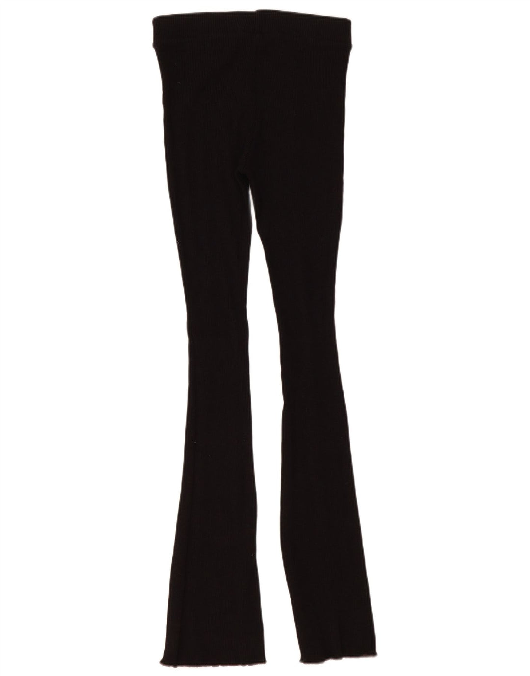 Zara Womens Flare Leggings UK 12 Medium Black Cotton