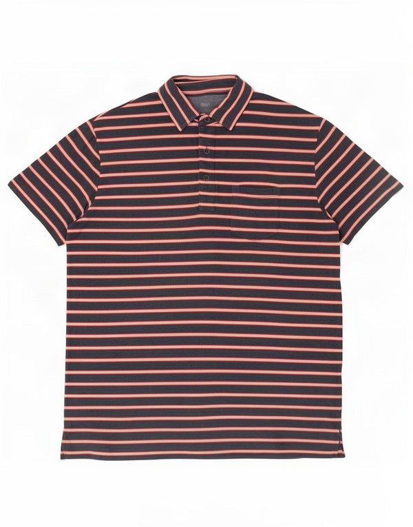 Gap Mens Polo Shirt Medium Navy Blue Striped