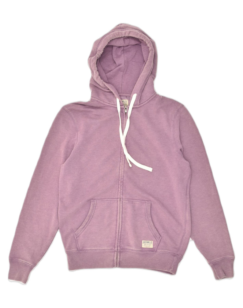 JACK WILLS Mens Zip Hoodie Sweater Small Purple Cotton | Vintage Jack Wills | Thrift | Second-Hand Jack Wills | Used Clothing | Messina Hembry 