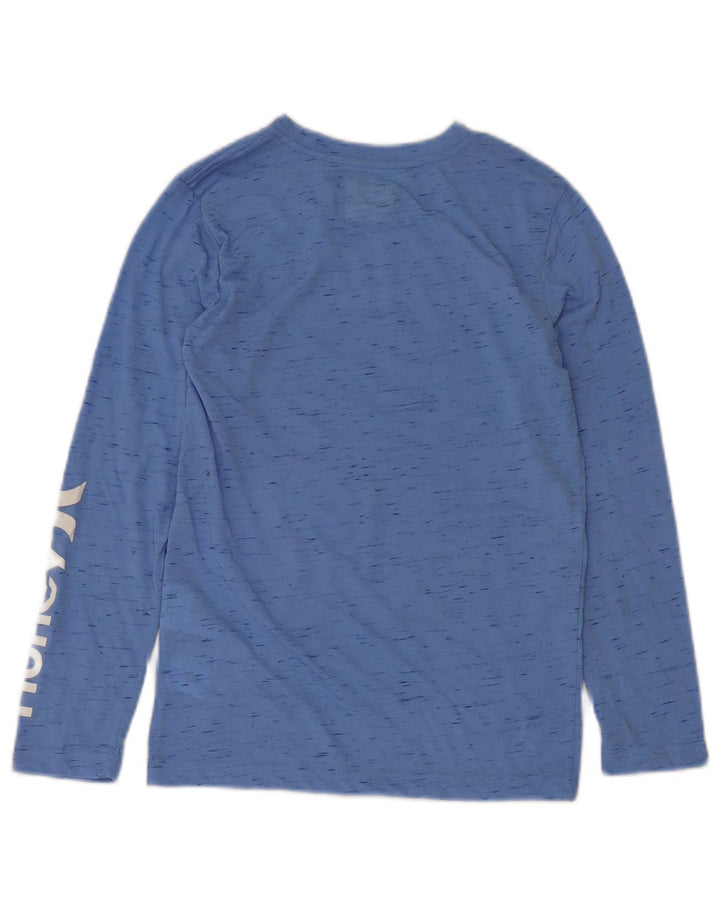 Hurley Boys Graphic Top Long Sleeve 10-11 Years Medium Blue Flecked
