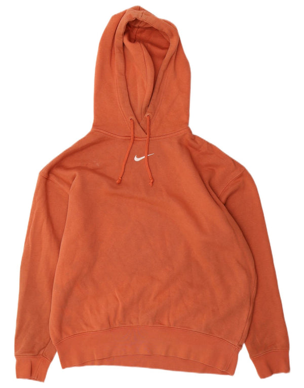 Nike Mens Loose Fit Hoodie Jumper Small Orange Cotton