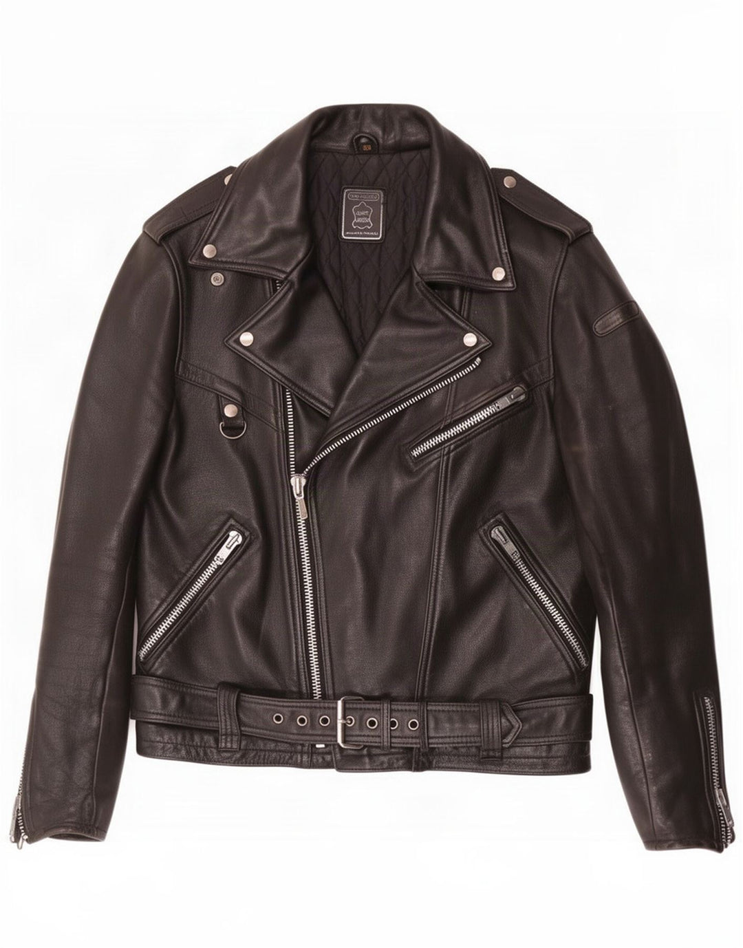 Hein Gericke Mens Leather Biker Jacket Size 54 XL Black